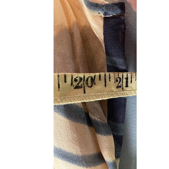 Vintage 90s Tan Gray Maxi Dress Earth Tones Abstract Leaf Boho Fairy Whimsy M - Picture 12 of 12